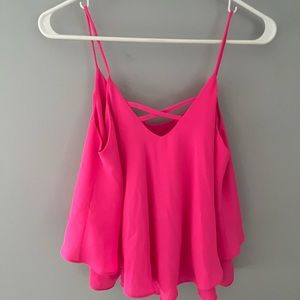 Sis Sis Hot Pink Flowy Tank Top